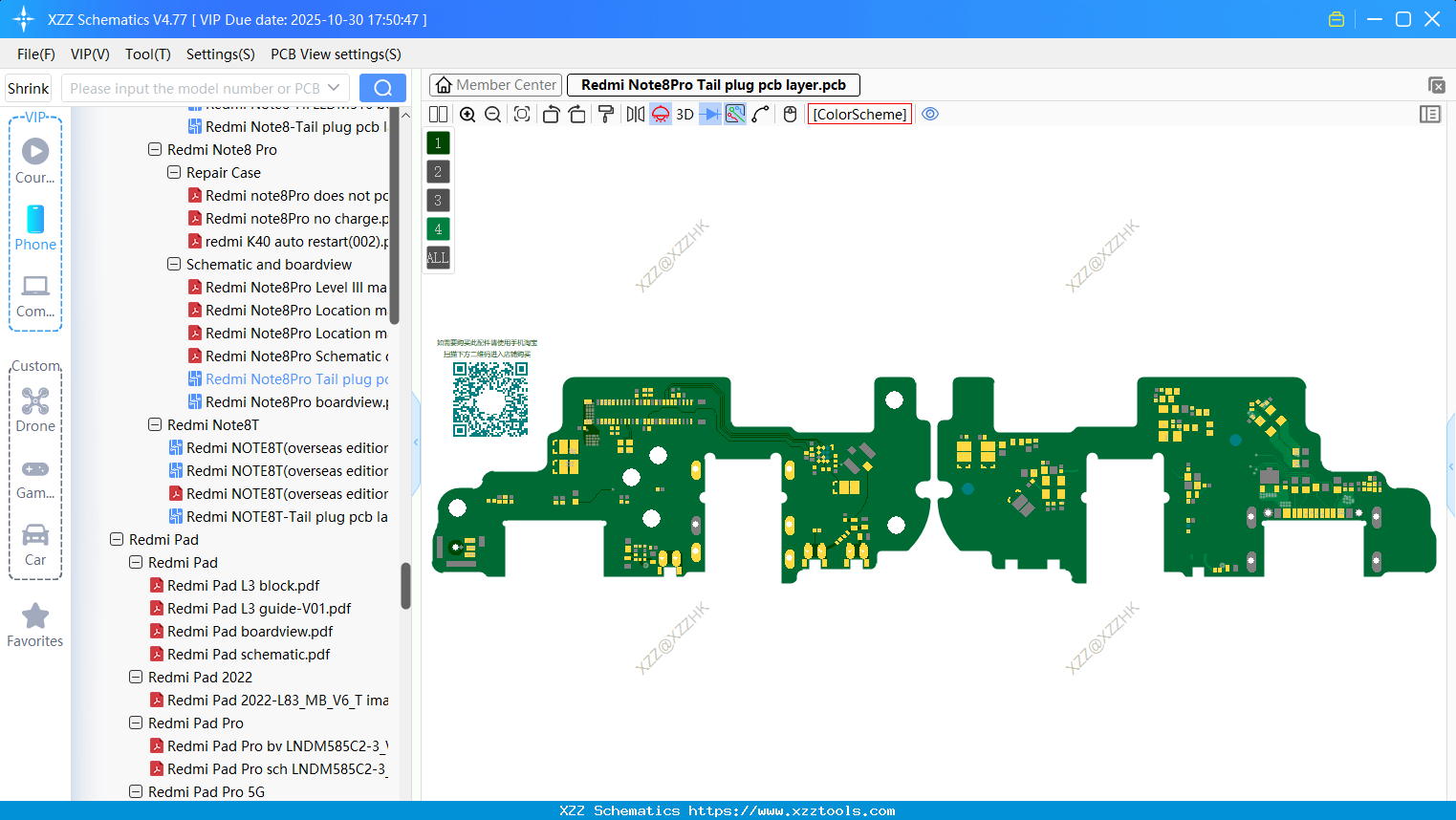 Xiaomi Redmi Note8Pro Tail Plug Pcb Layer